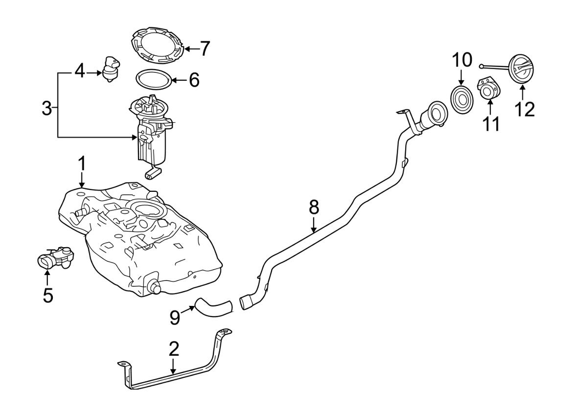 Mercedes Fuel Filler Hose - Lower 2464760075